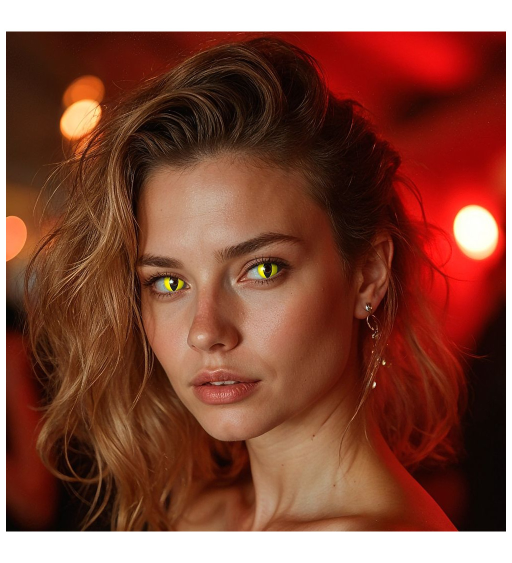 Kontaktné šošovky Glowing Wildcat – jednodňové