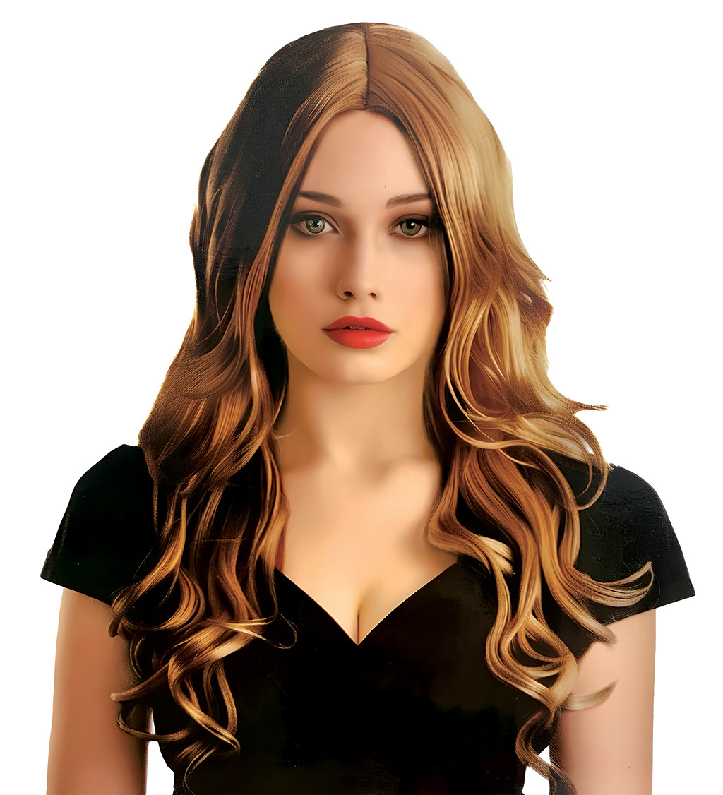 Dánska parochňa - vlnitá Hollywood, svetlo hnedá