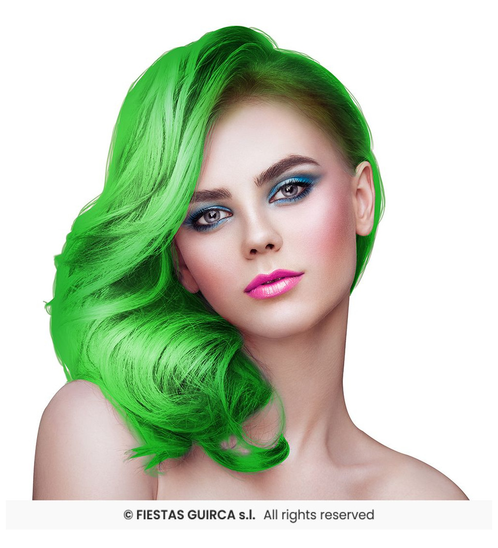 Zelený efektový sprej na vlasy