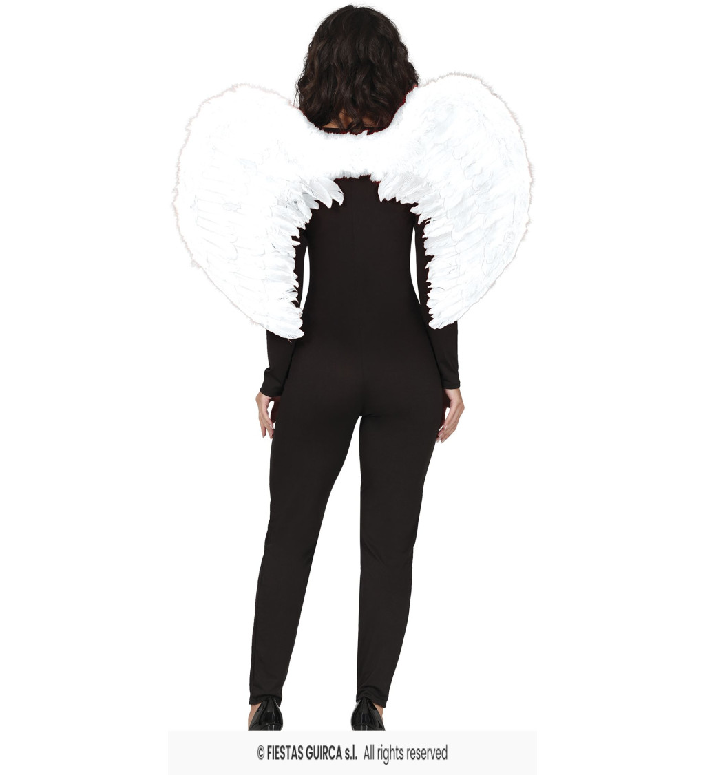 Stredná biela anjelské krídla