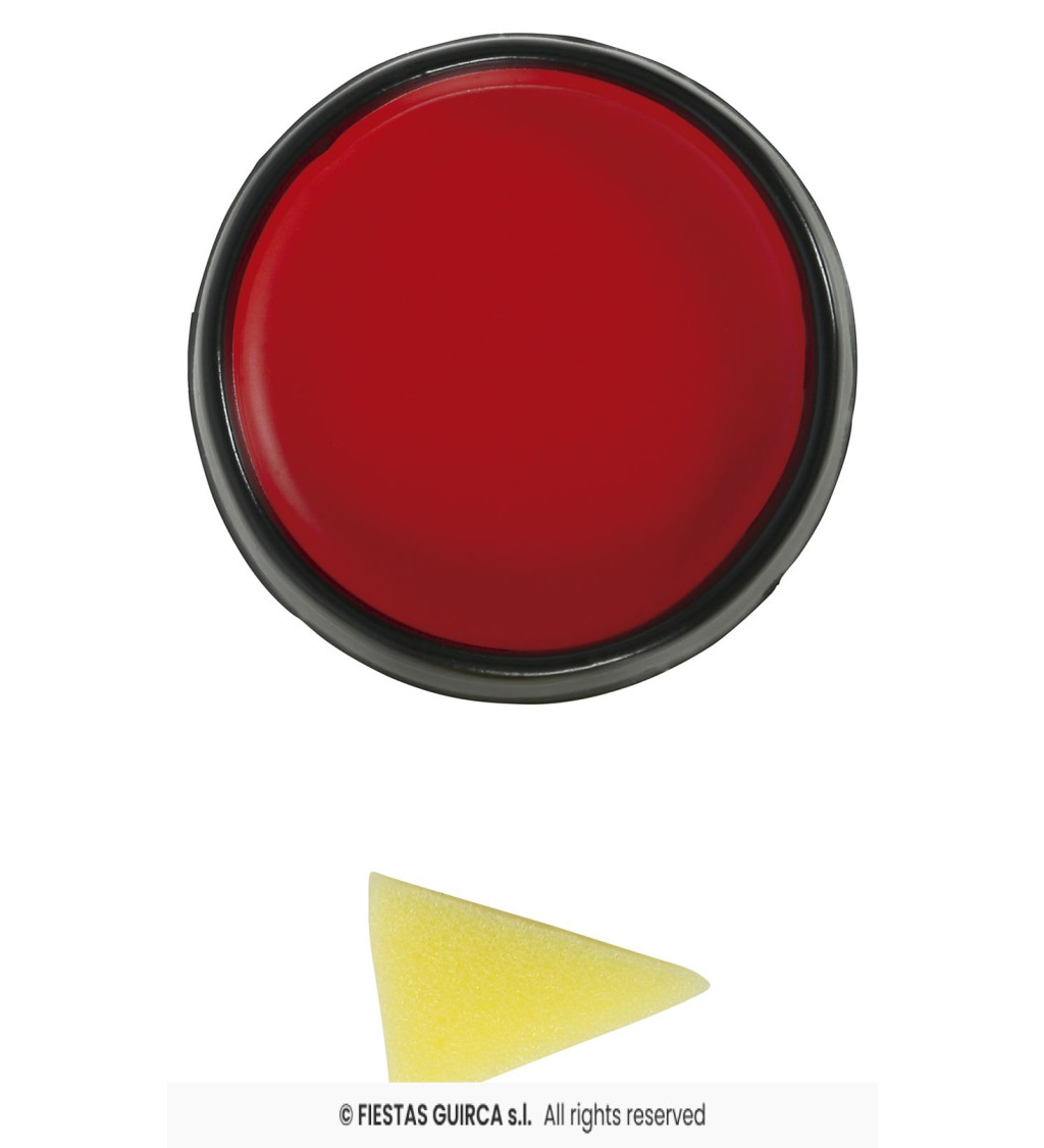 Červený make-up s hubkou