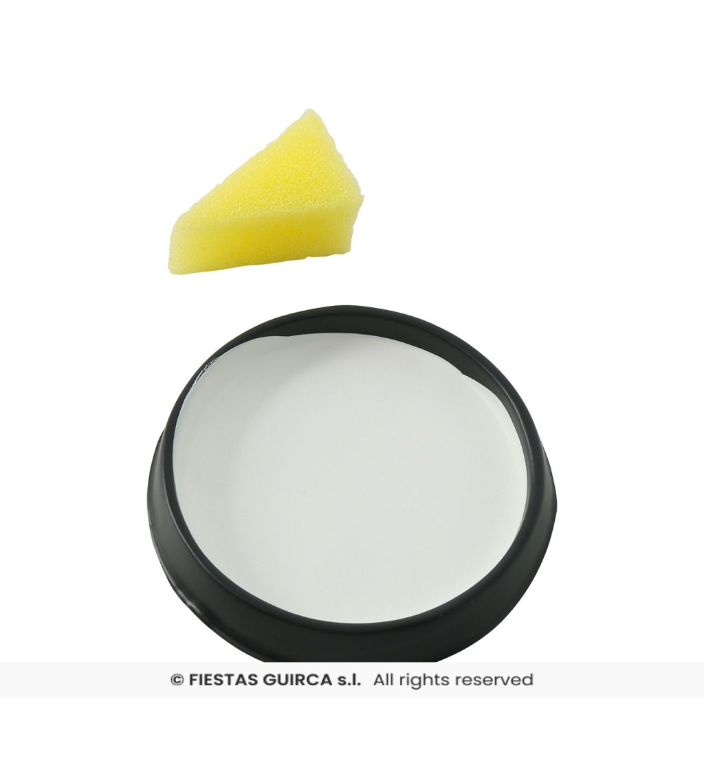 Make-up s hubkou – biela farba