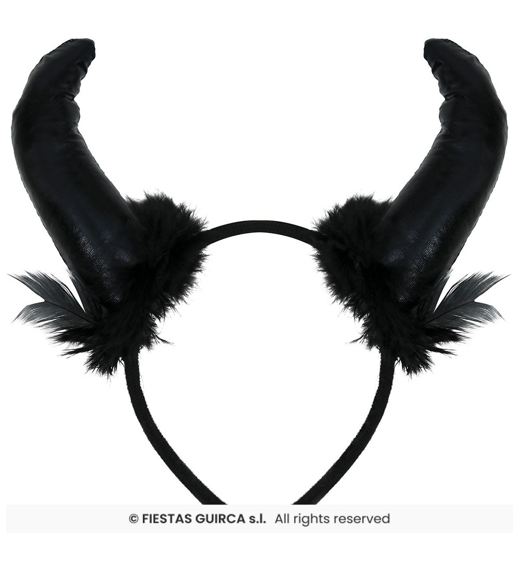 Čelenka s rohmi diabla