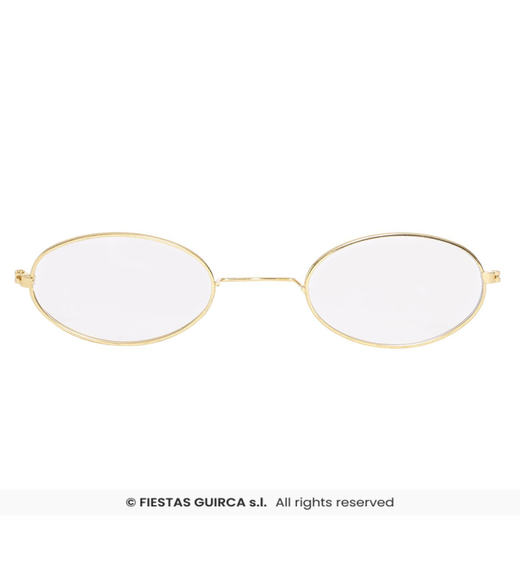 Zlaté oválne okuliare