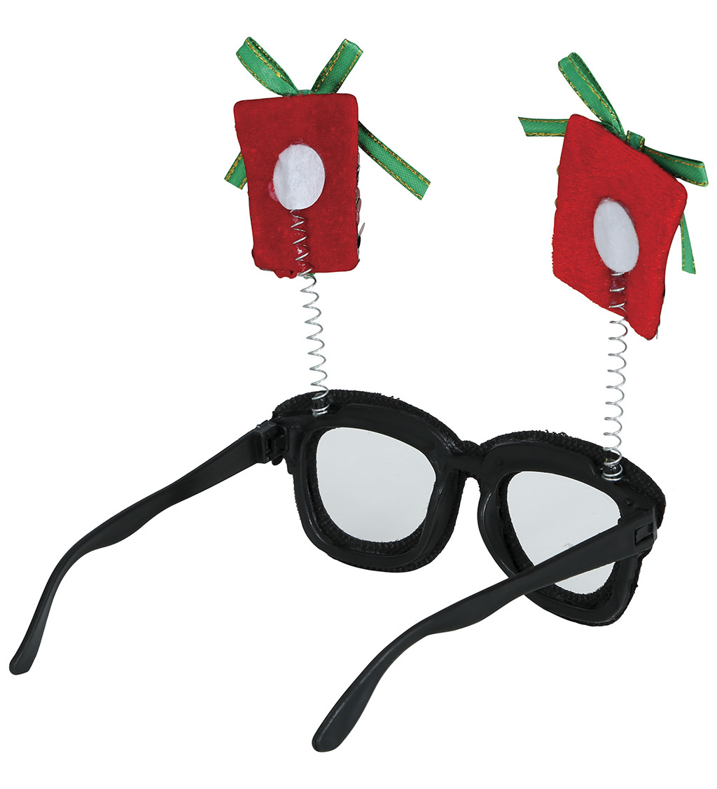 Okuliare s motívom vianočných darčekov
