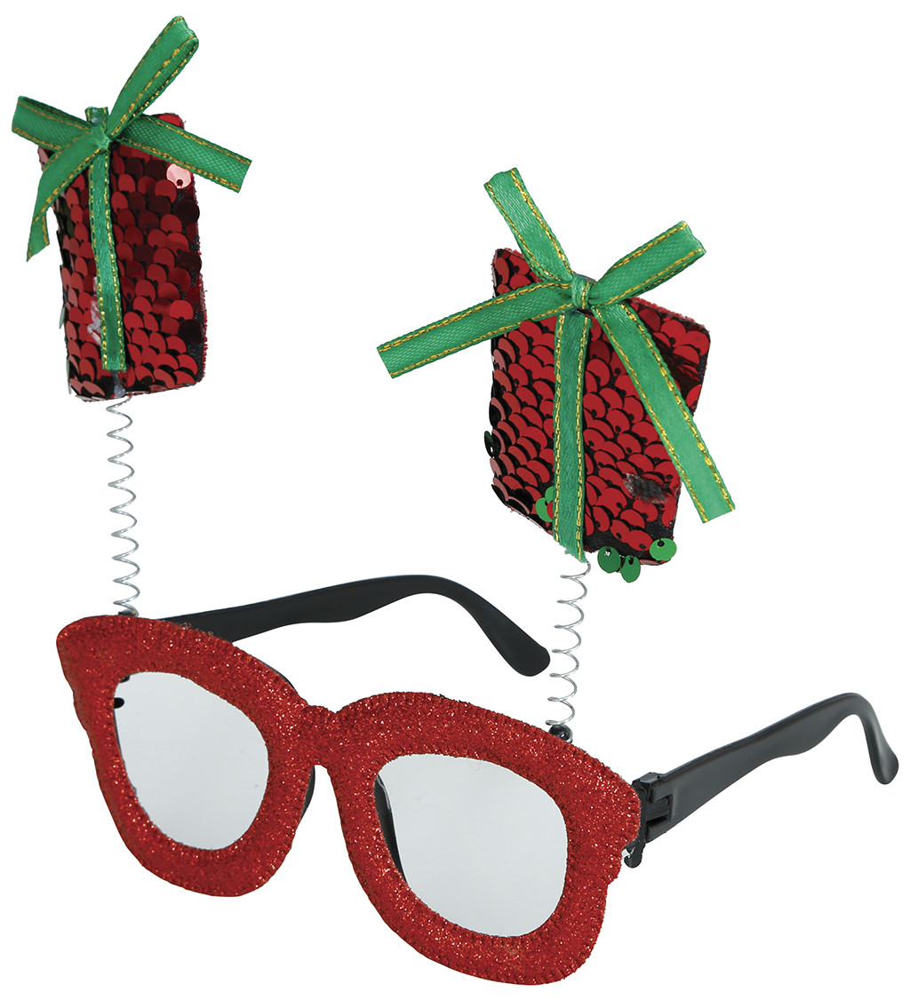 Okuliare s motívom vianočných darčekov