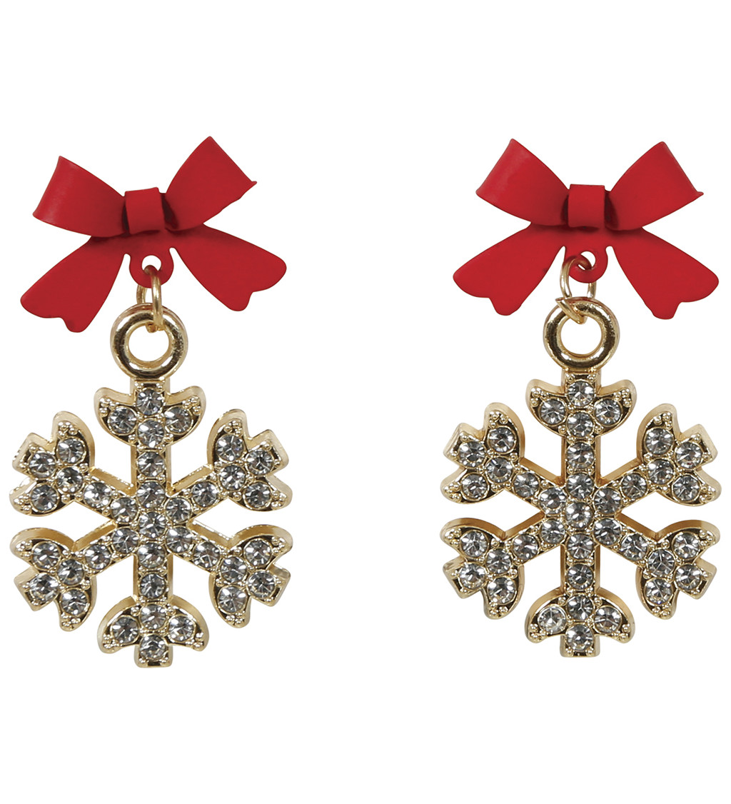Náušnice s motívom snehových vločiek