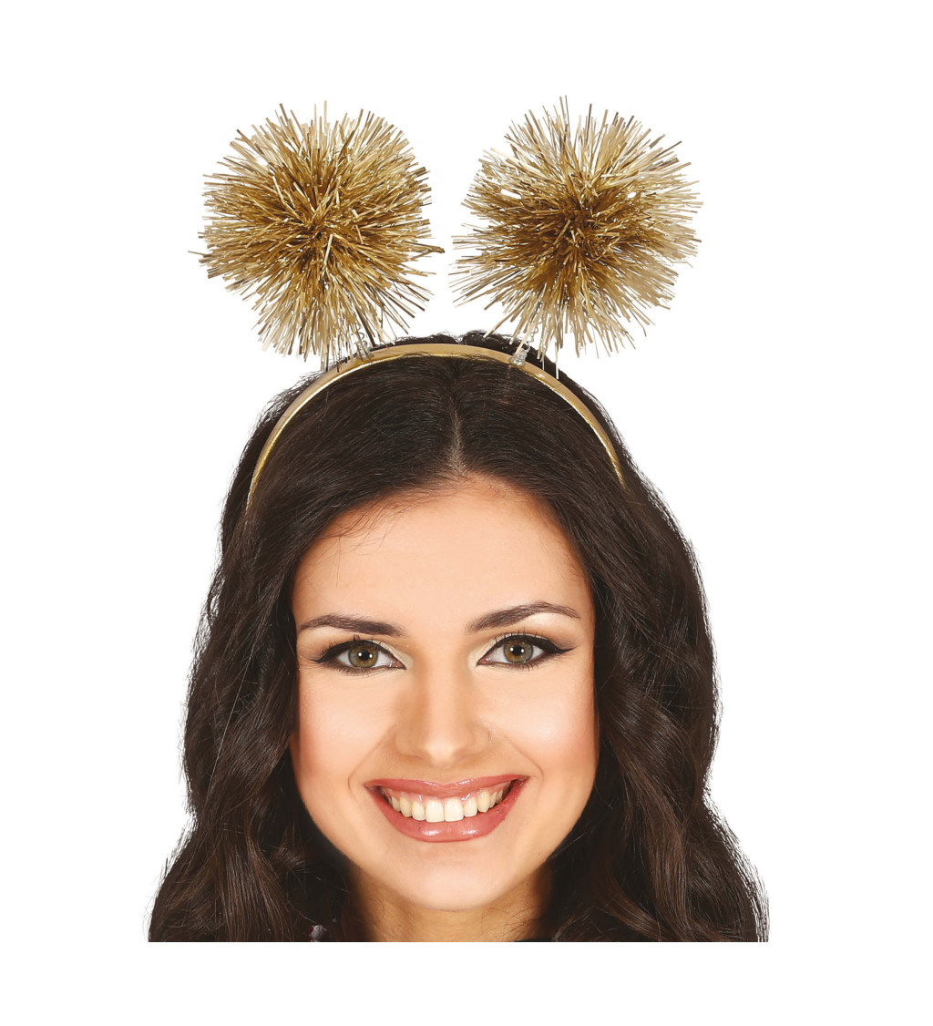 Party čelenka so zlatými strapcami