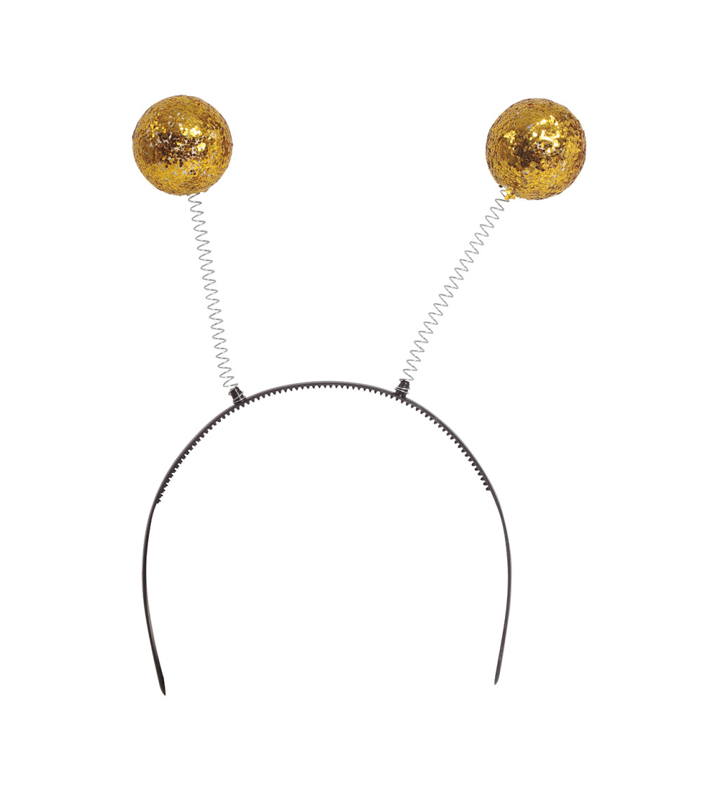 Party čelenka so zlatými guličkami