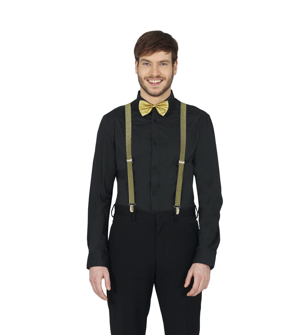 Retro traky v zlatej farbe