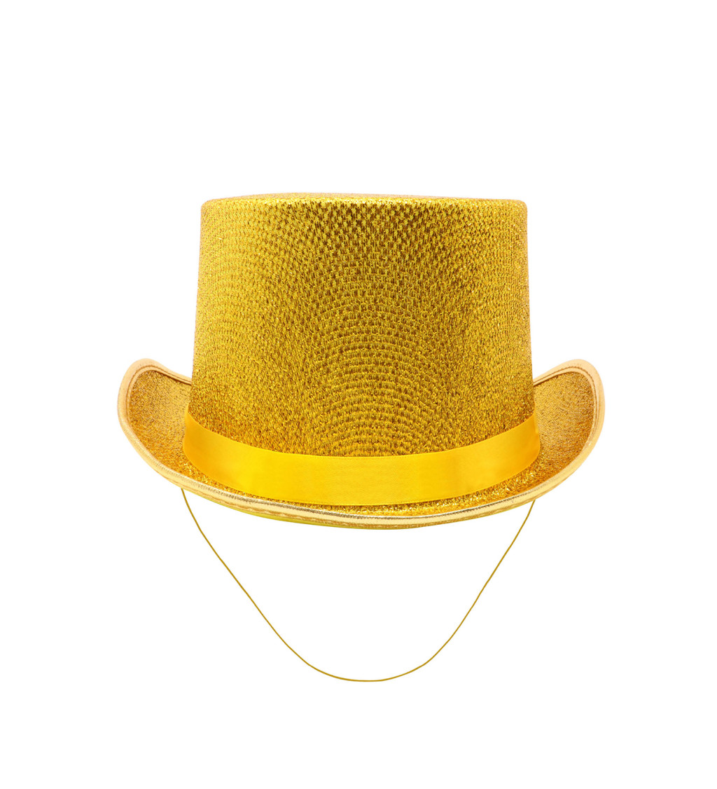 Štýlový zlatý cylinder na párty