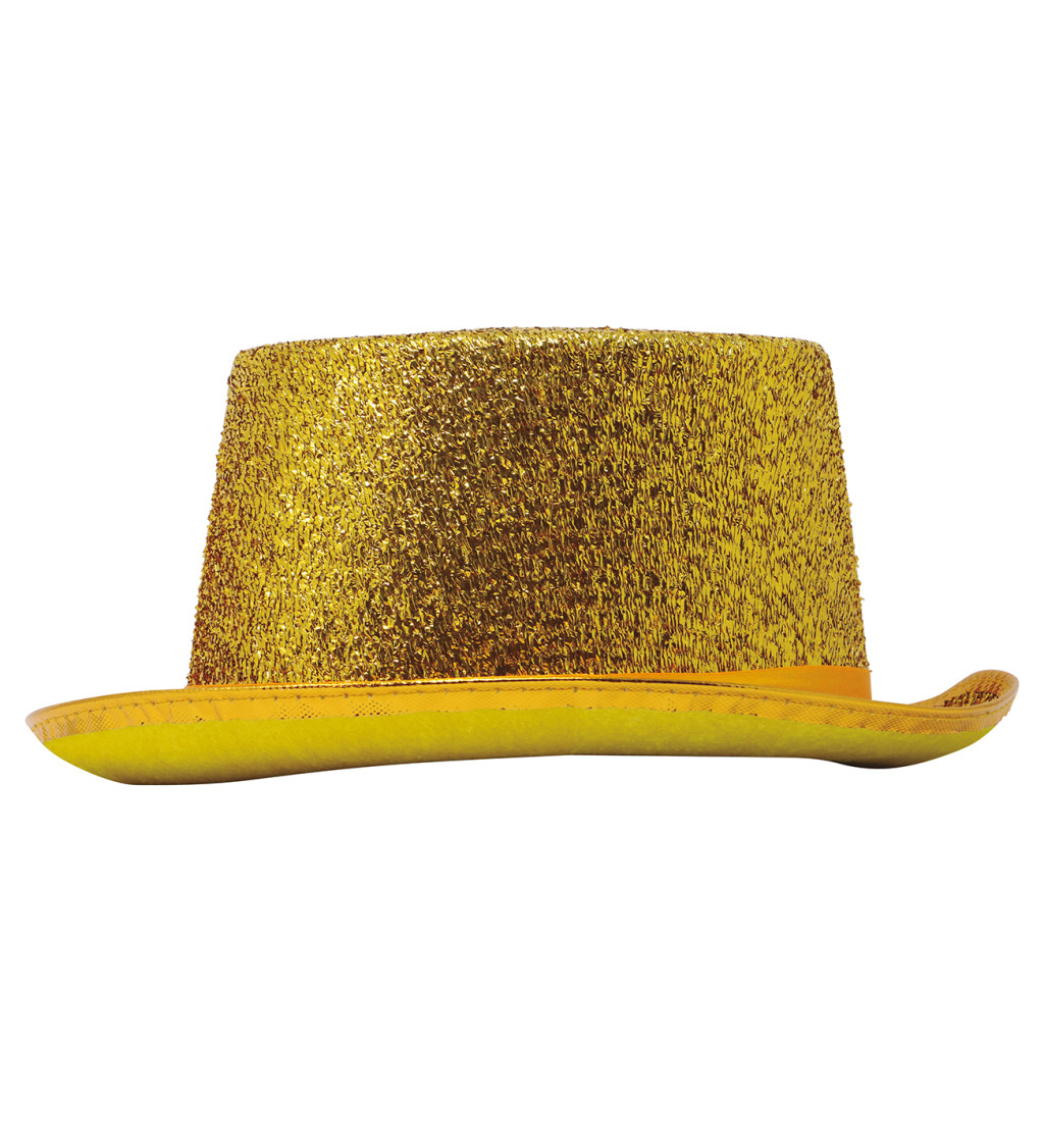 Štýlový zlatý cylinder na párty