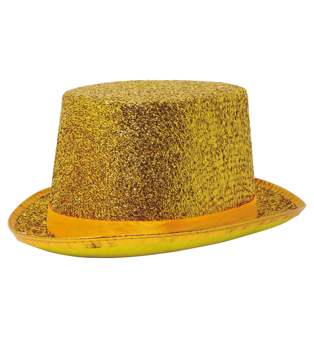 Štýlový zlatý cylinder na párty