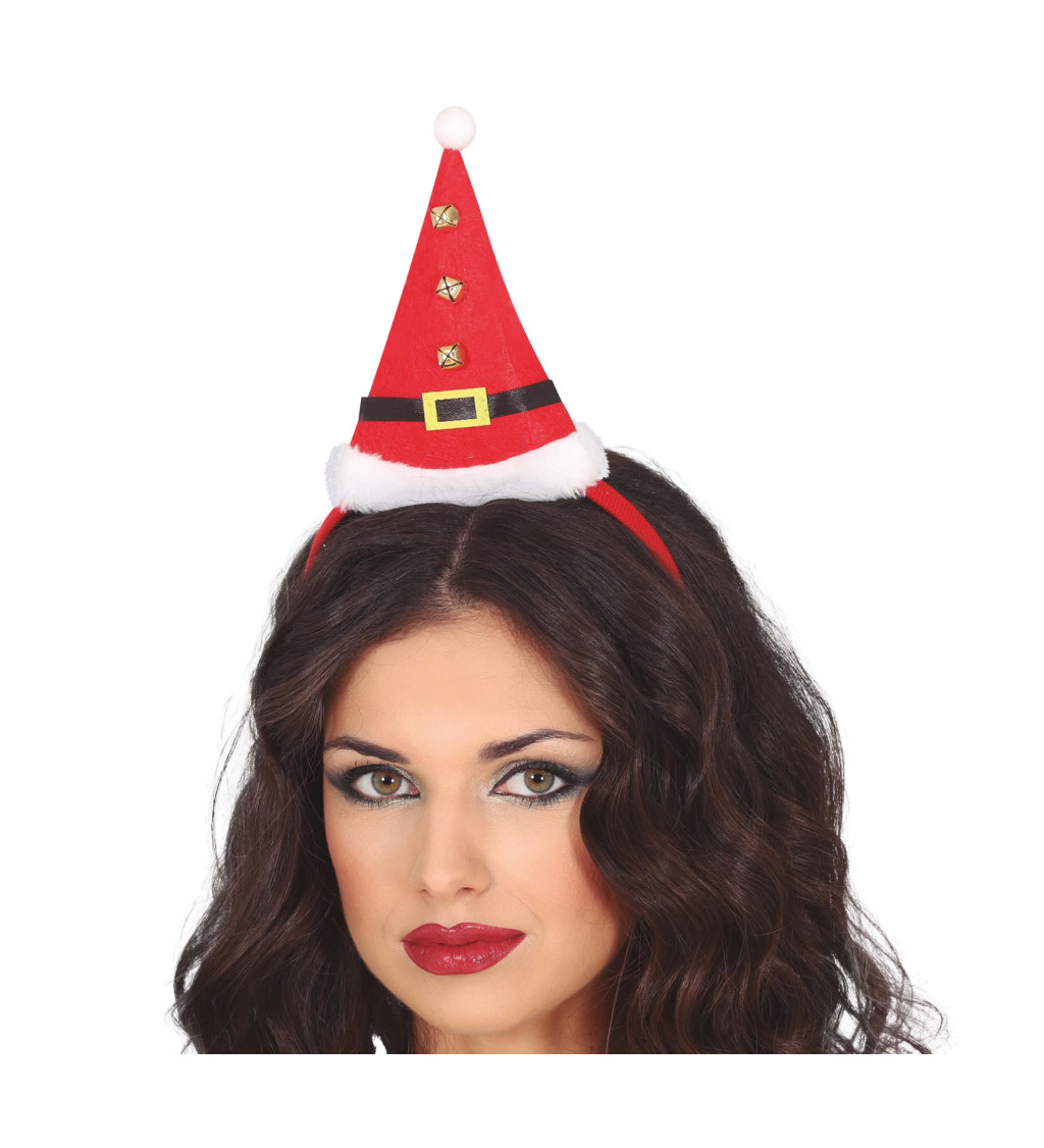 Vianočná čelenka Santa