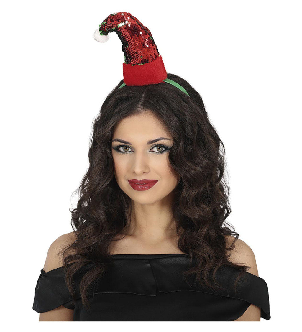 Čelenka – flitrová vianočná čiapka