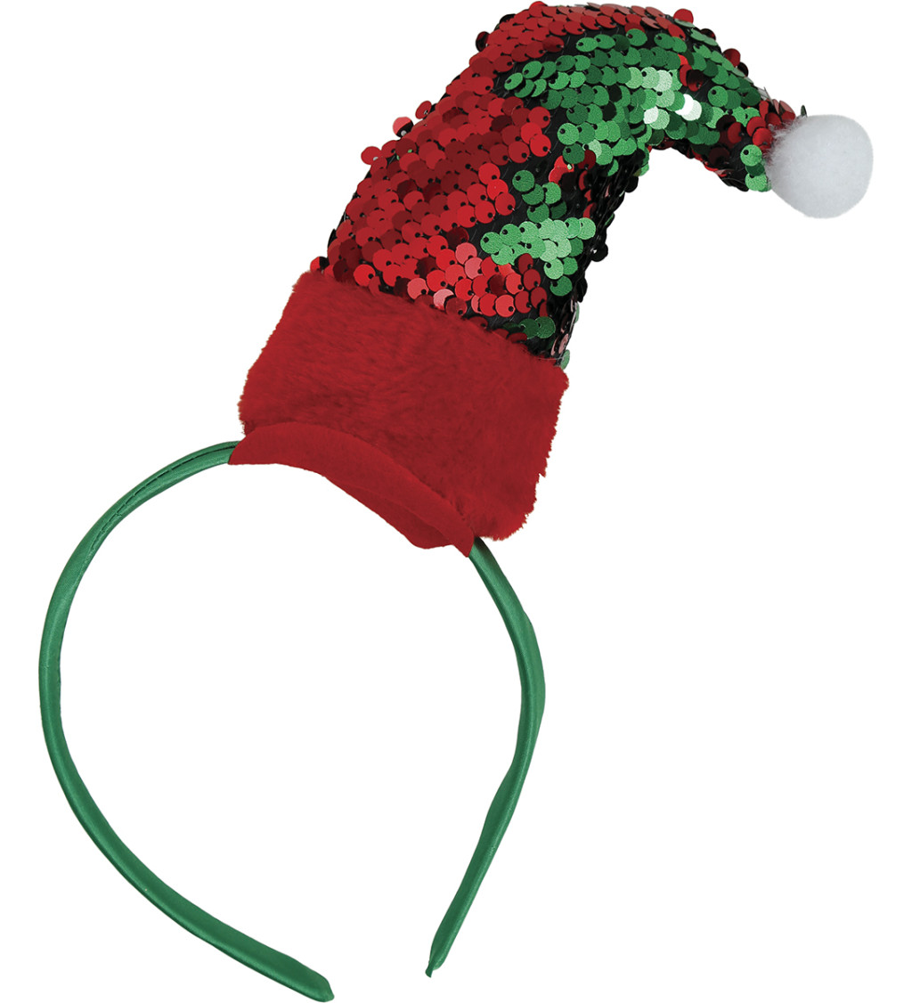 Čelenka – flitrová vianočná čiapka