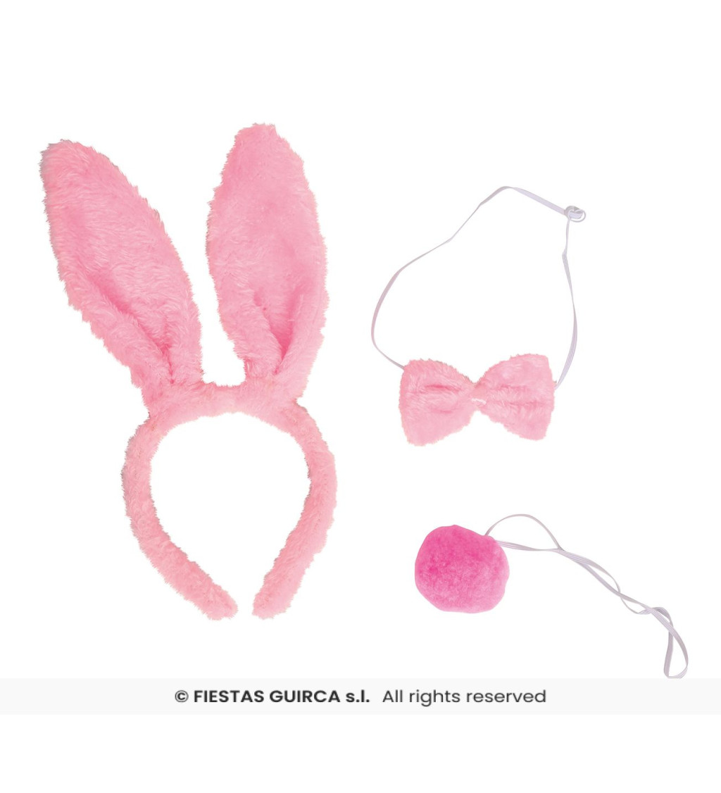 Ružový králičí set