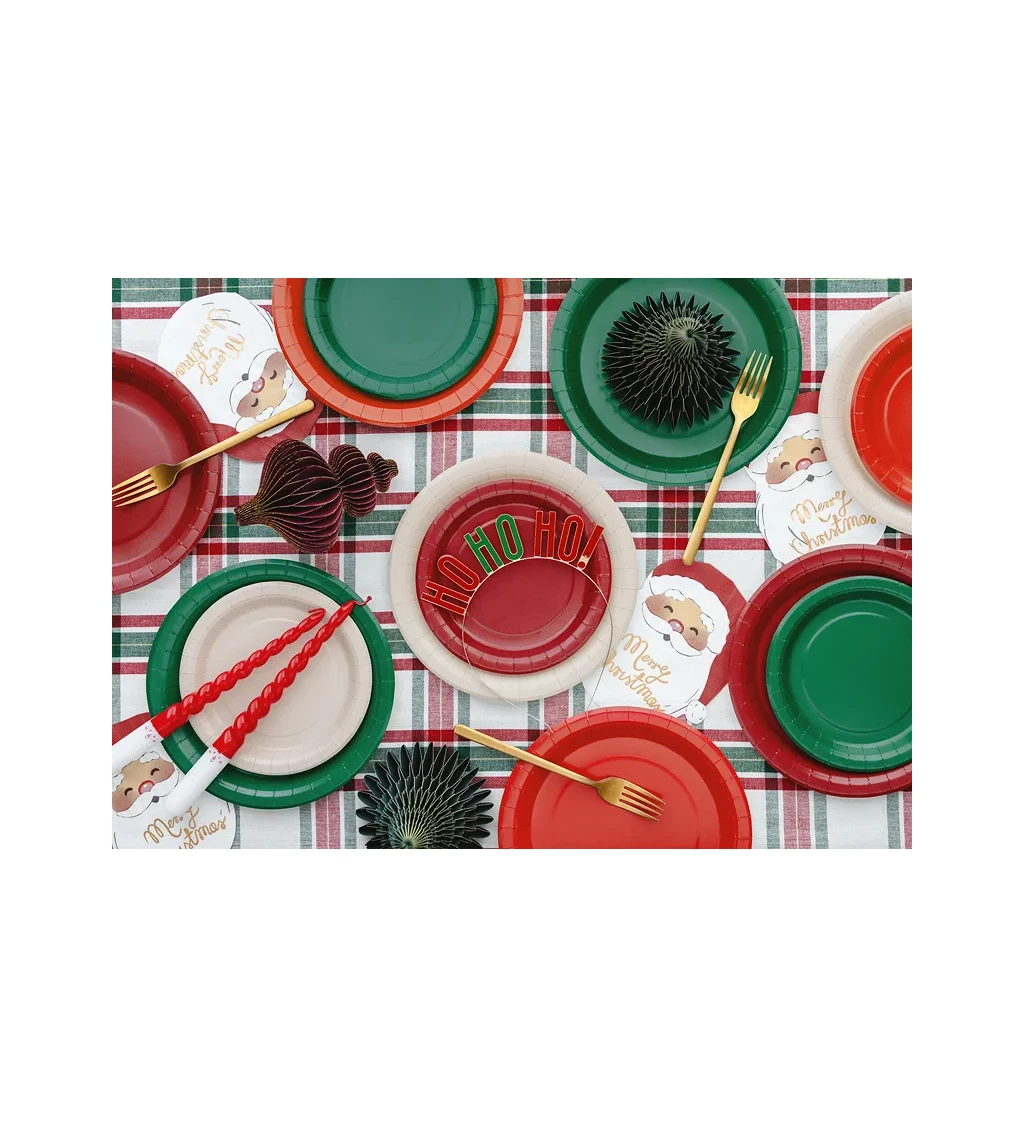 Tmavozelené tanieriky - 6 ks