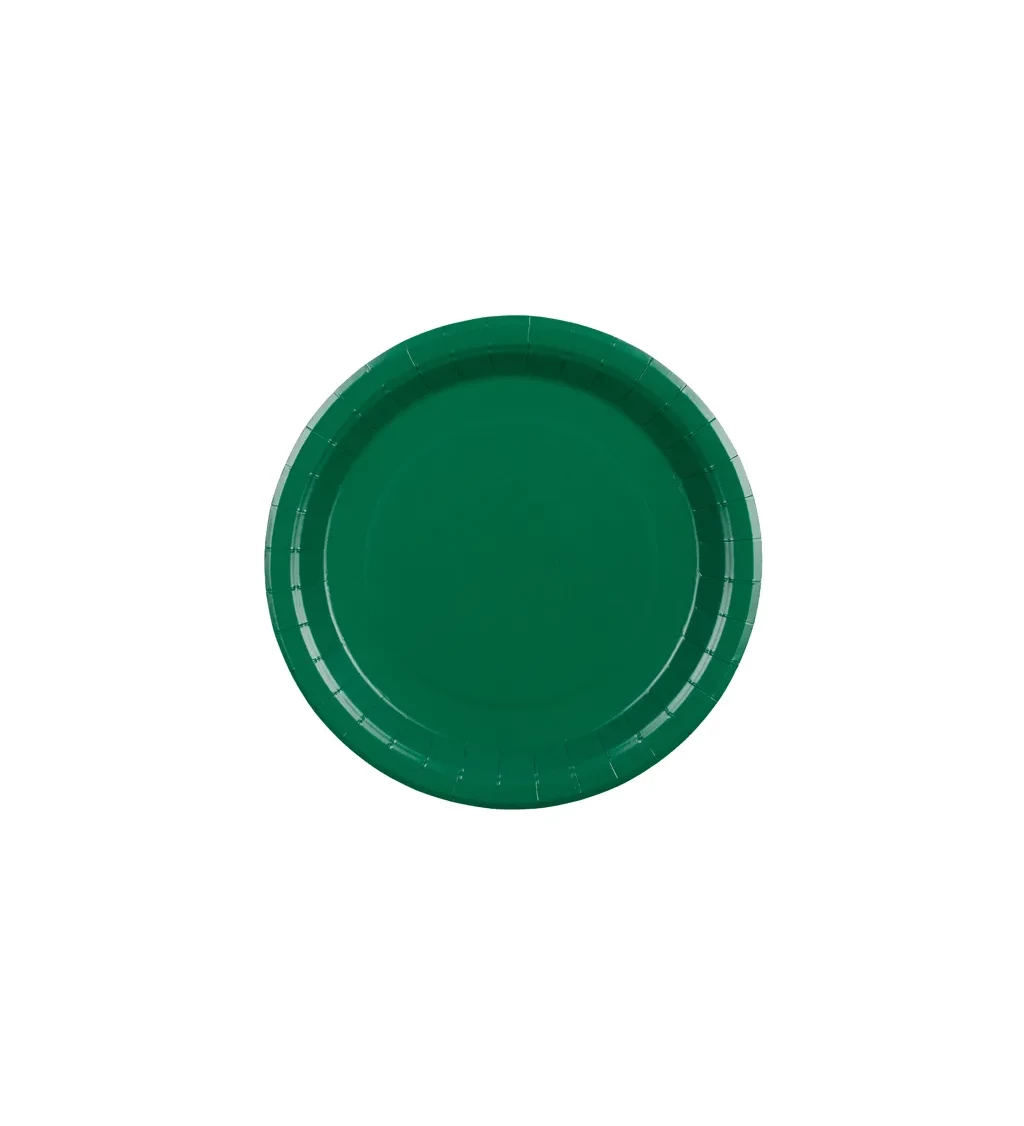 Tmavozelené tanieriky - 6 ks