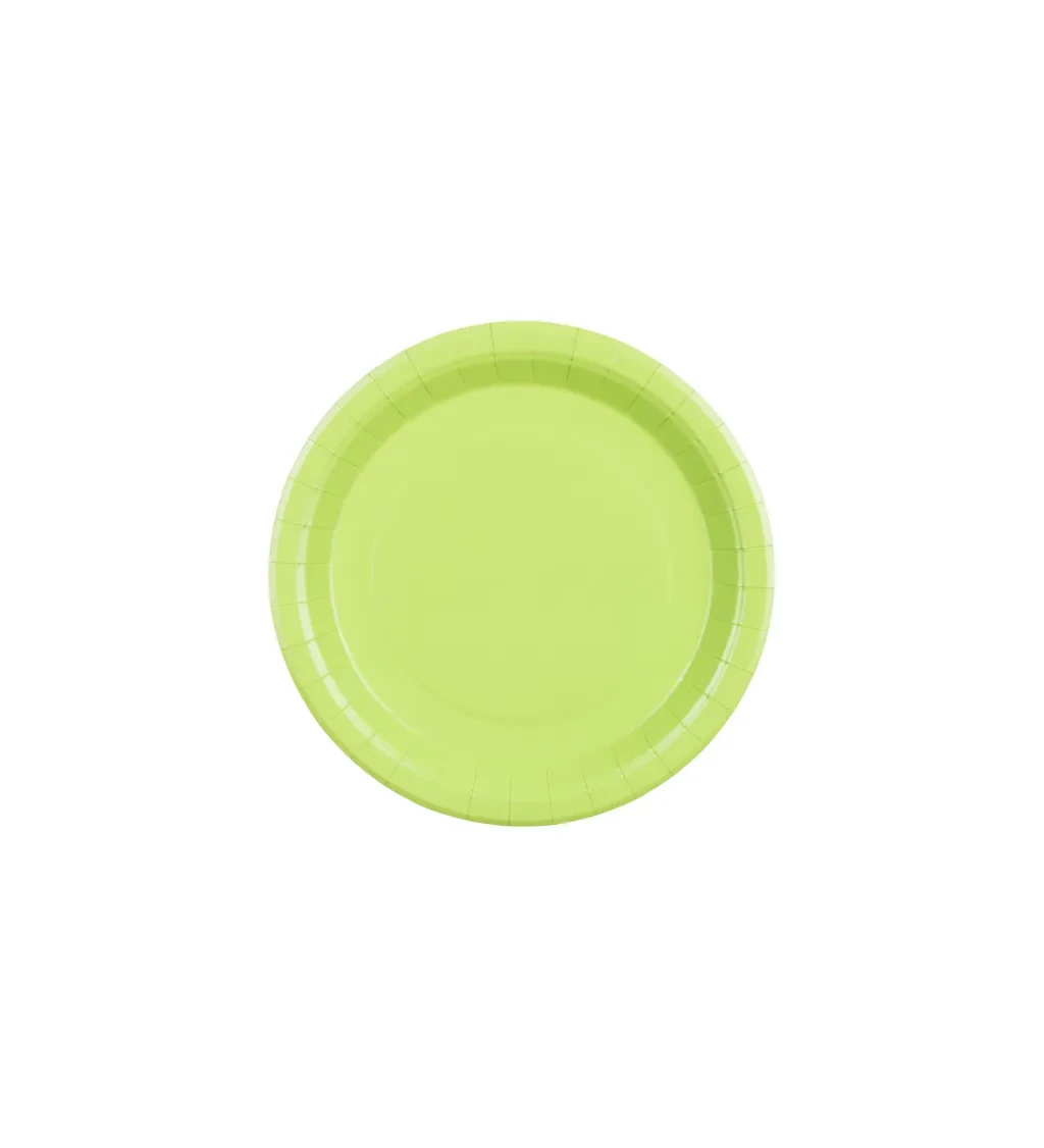 Svetlozelené tanieriky - 6 ks