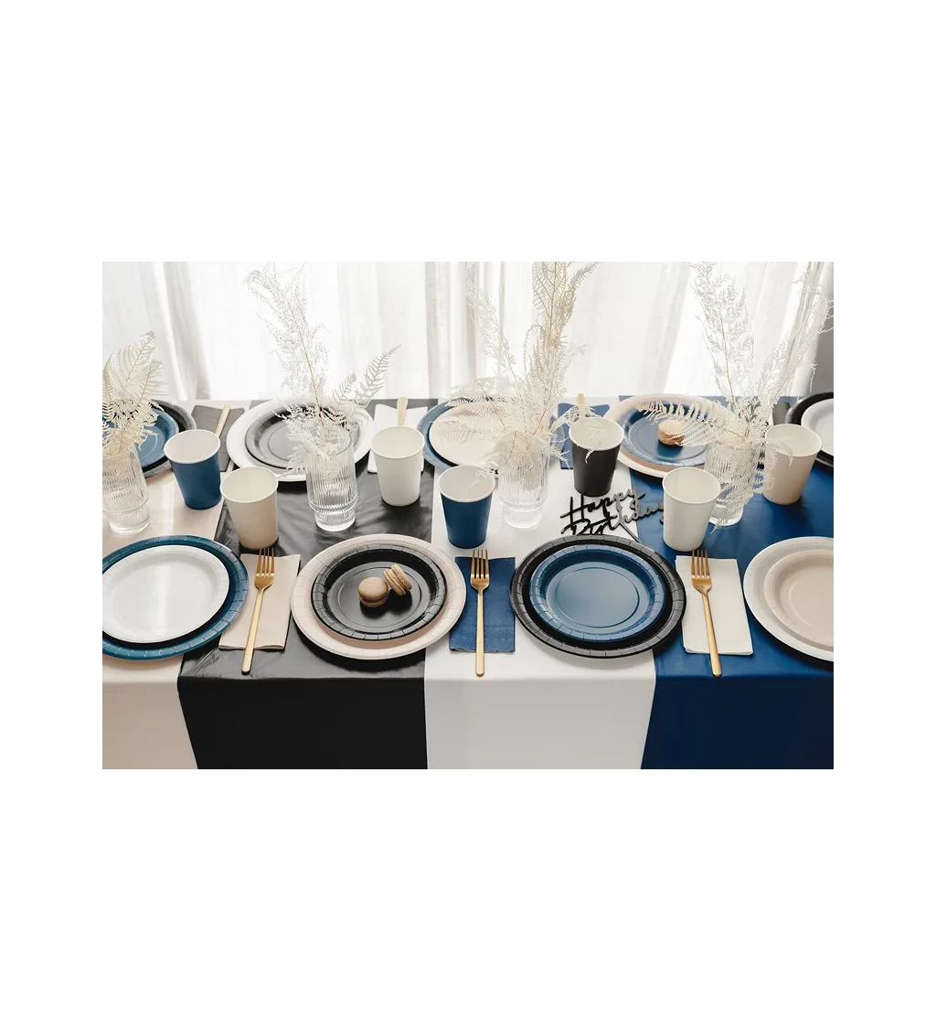 Biele tanieriky - 6 ks