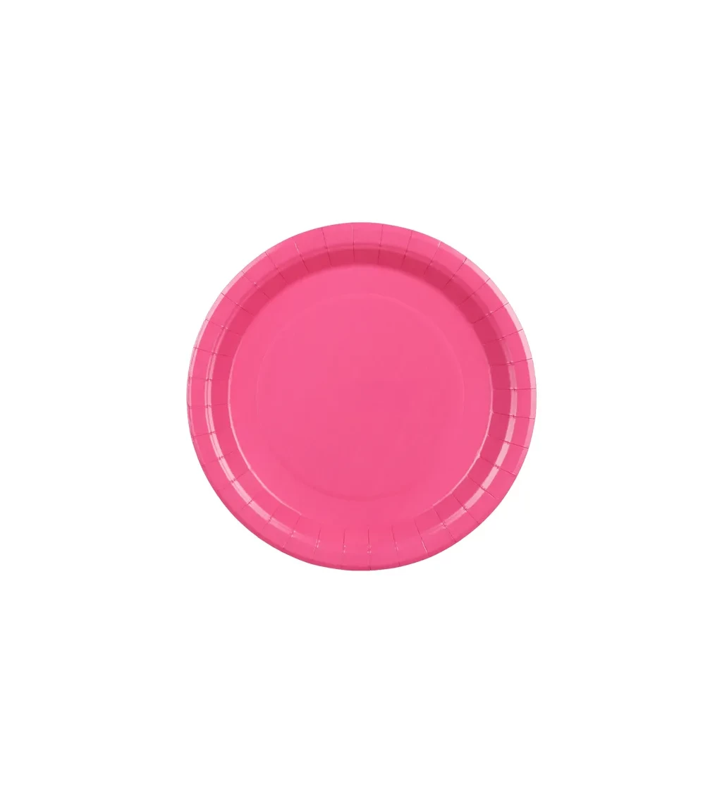 Tmavo ružové tanieriky - 6 ks