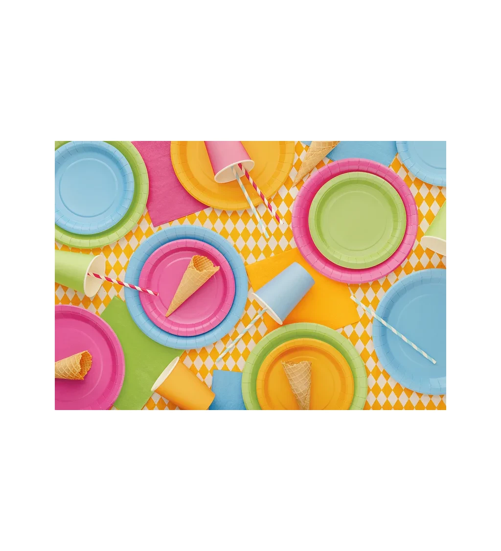 Svetlooranžové tanieriky - 6 ks