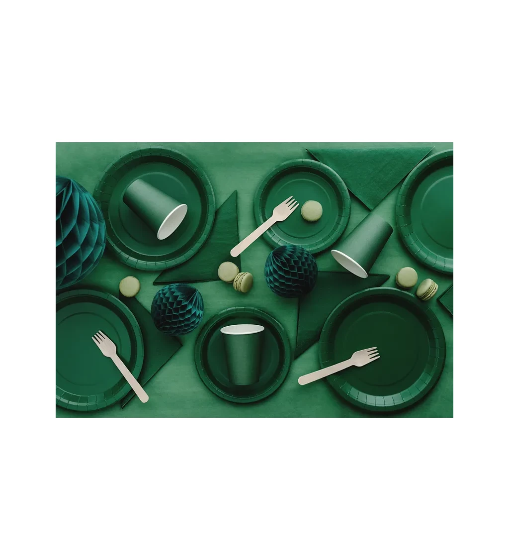 Tmavozelené tégliky - 6 ks