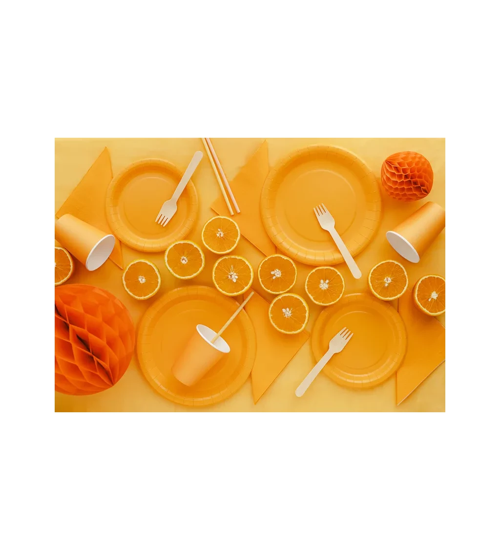 Svetlo oranžové tégliky - 6 ks