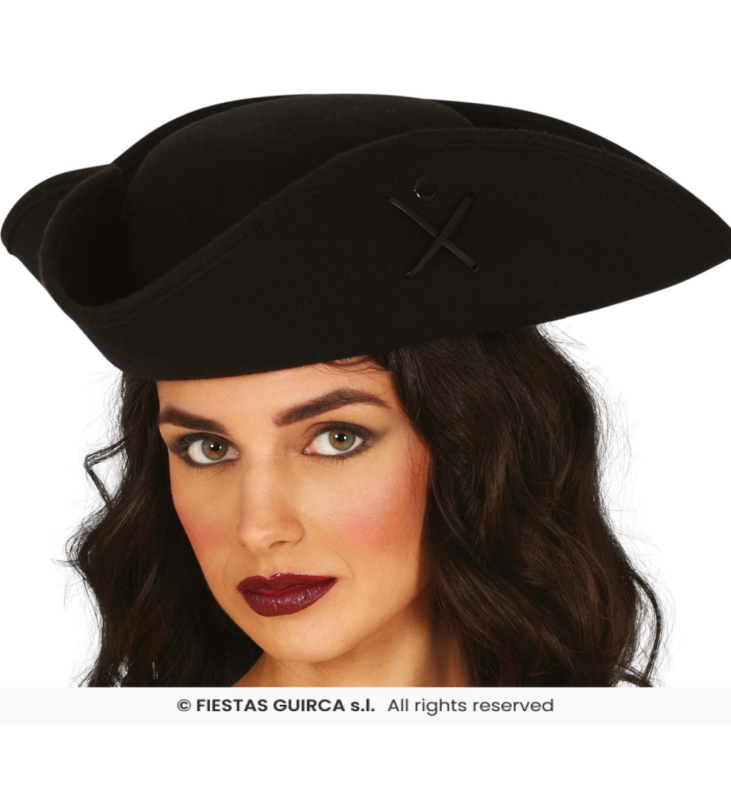 Pirátsky klobúk - čierny klasický