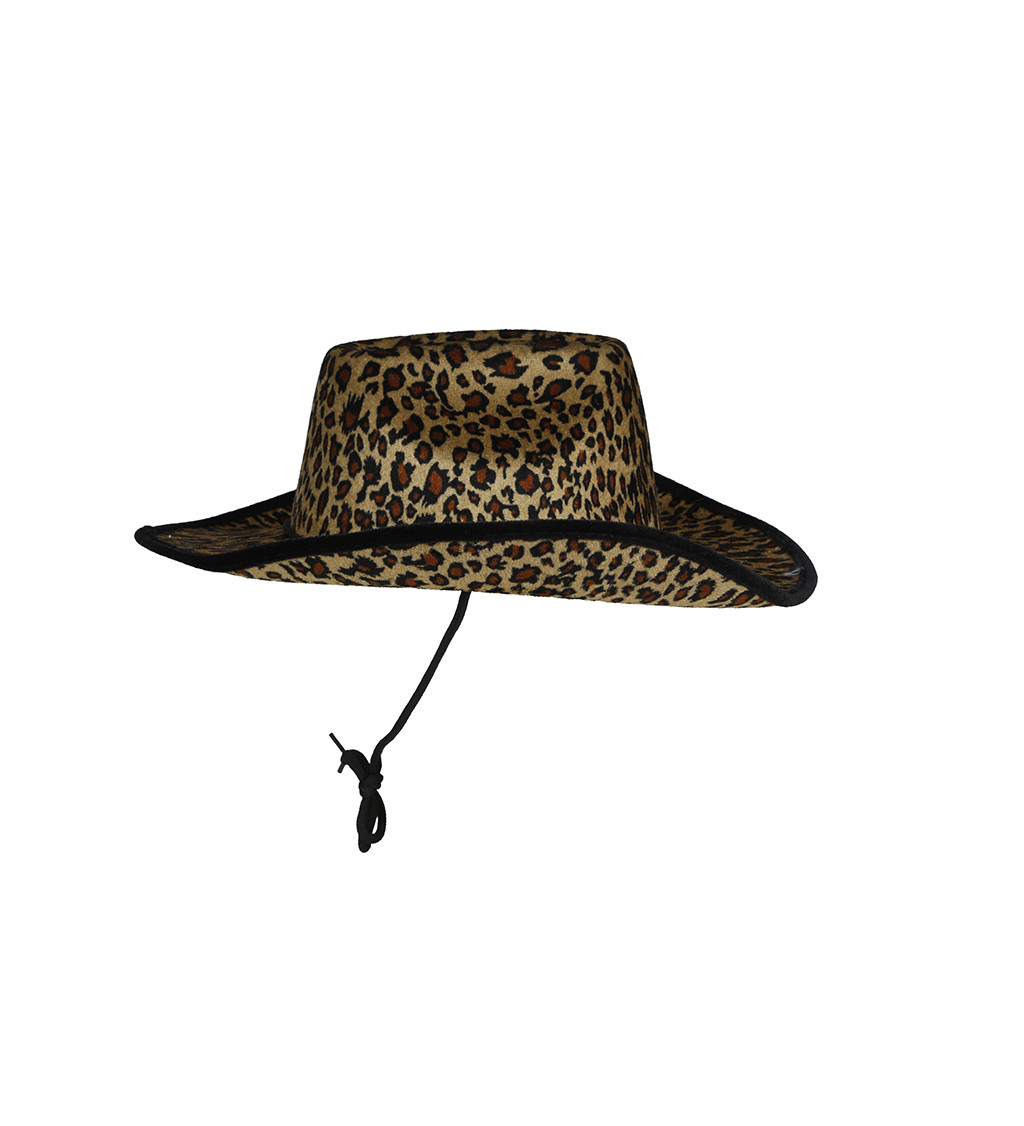 Leopardí klobúk kovbojský