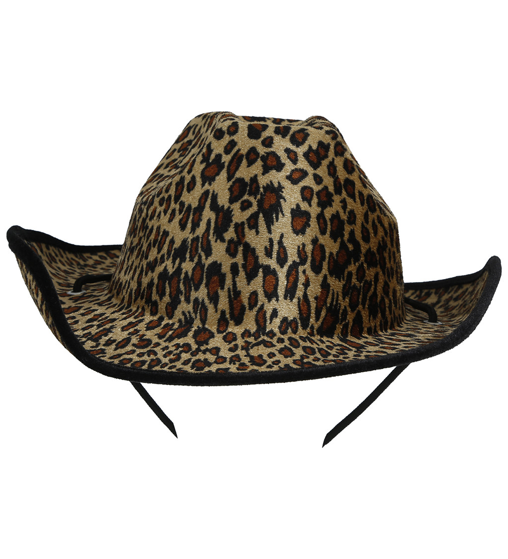 Leopardí klobúk kovbojský