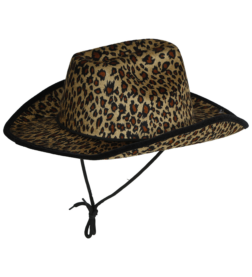 Leopardí klobúk kovbojský