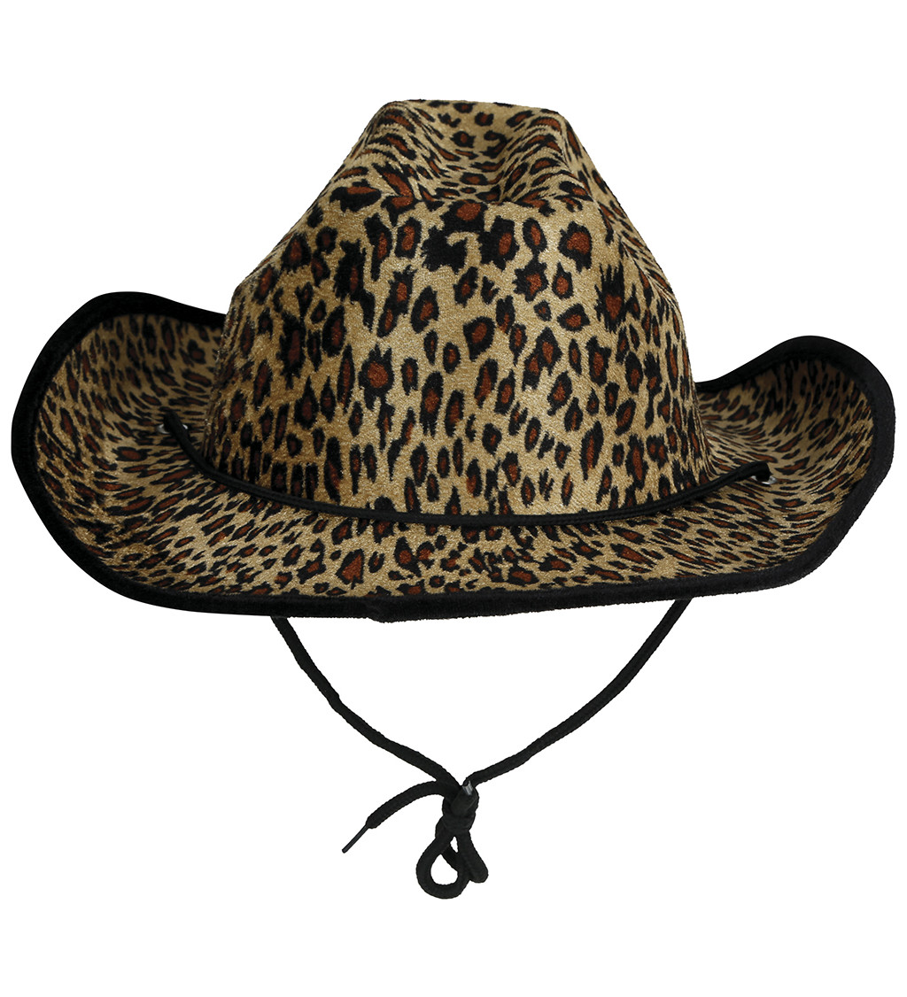 Leopardí klobúk kovbojský