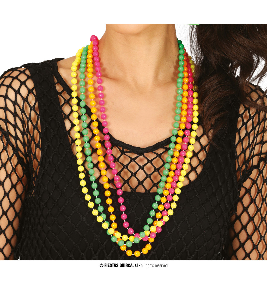 Súprava náhrdelníkov z farebných perál