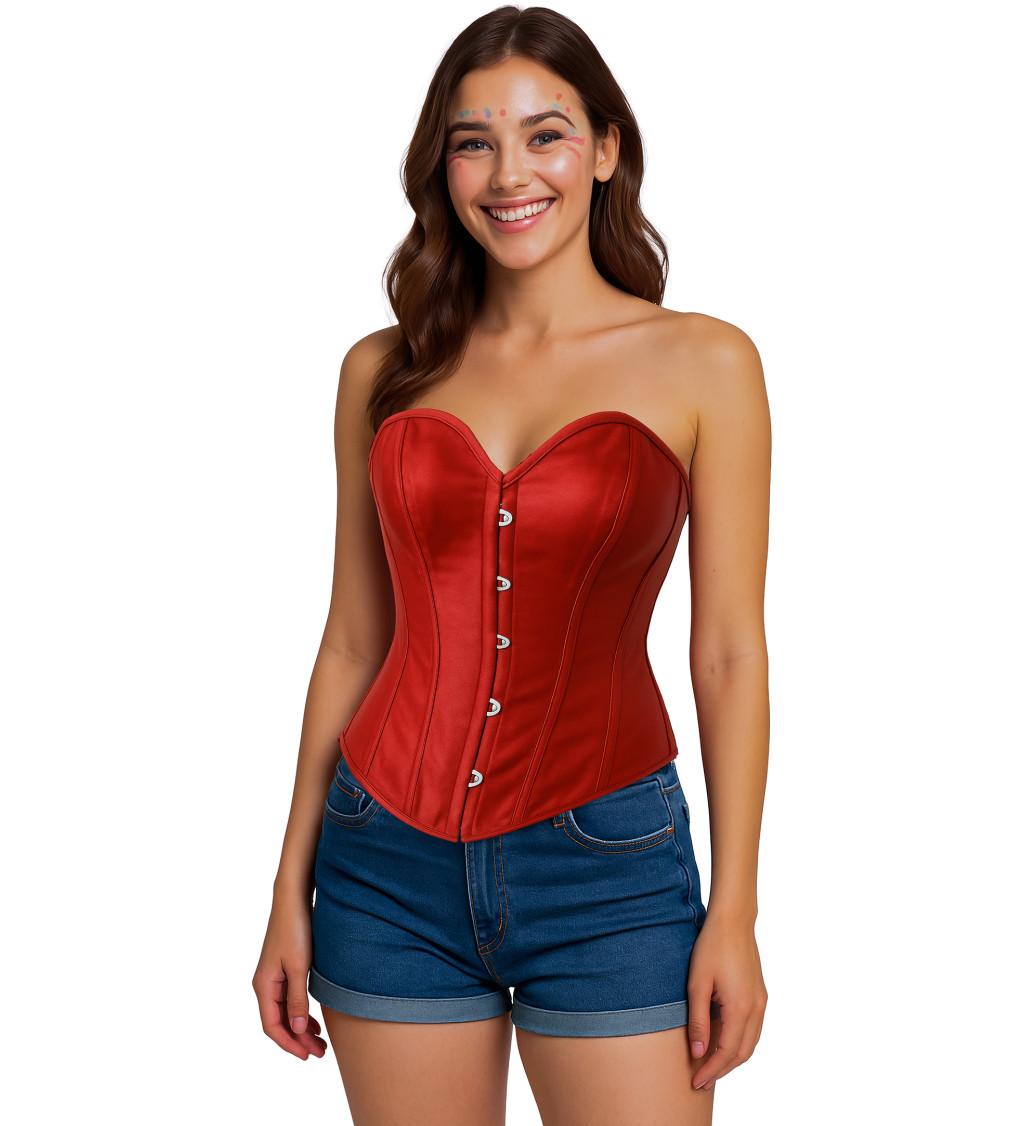 Korzet červenej farby
