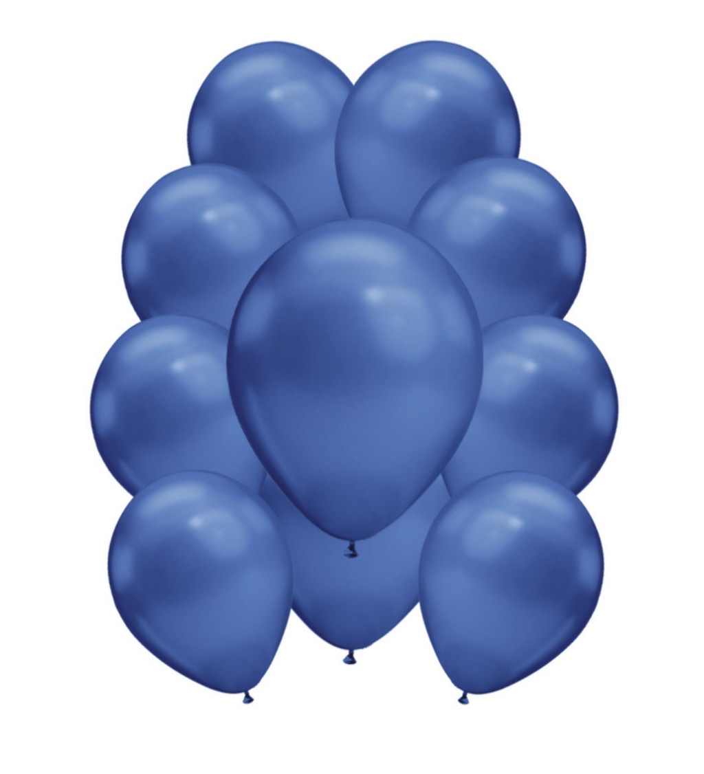 Chrómové latexové balóniky - Modré