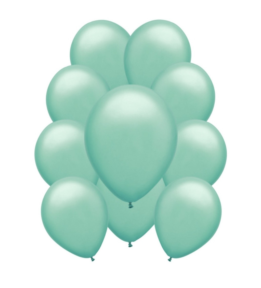 Latexové balóniky metalické - Tyrkysové