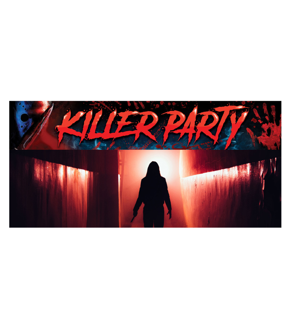 Banner Killer Party party dekorácie