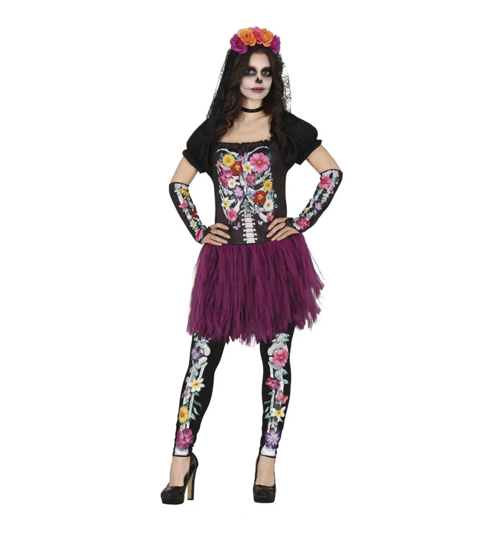 Dámsky kostým Fiestas Catrina elegantný