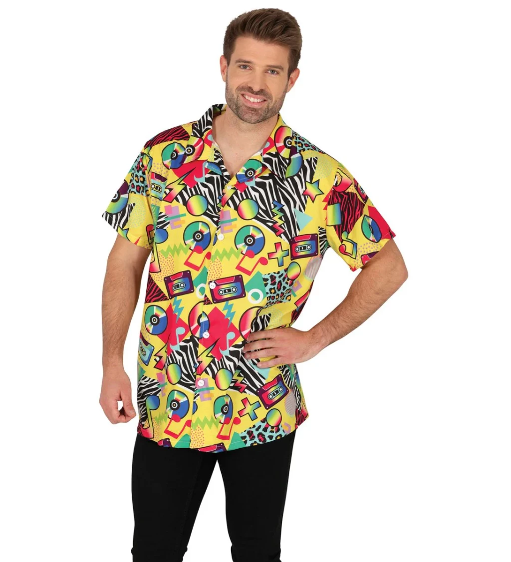 Pánsky kostým Retro košeľa farebná