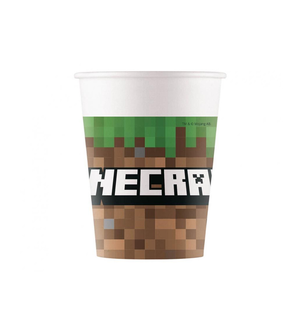 Papierové kelímky Minecraft 8 ks