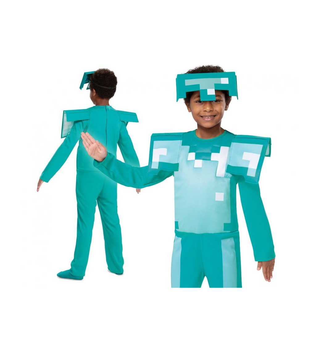 Minecraft – kostým diamantová zbroj pre deti