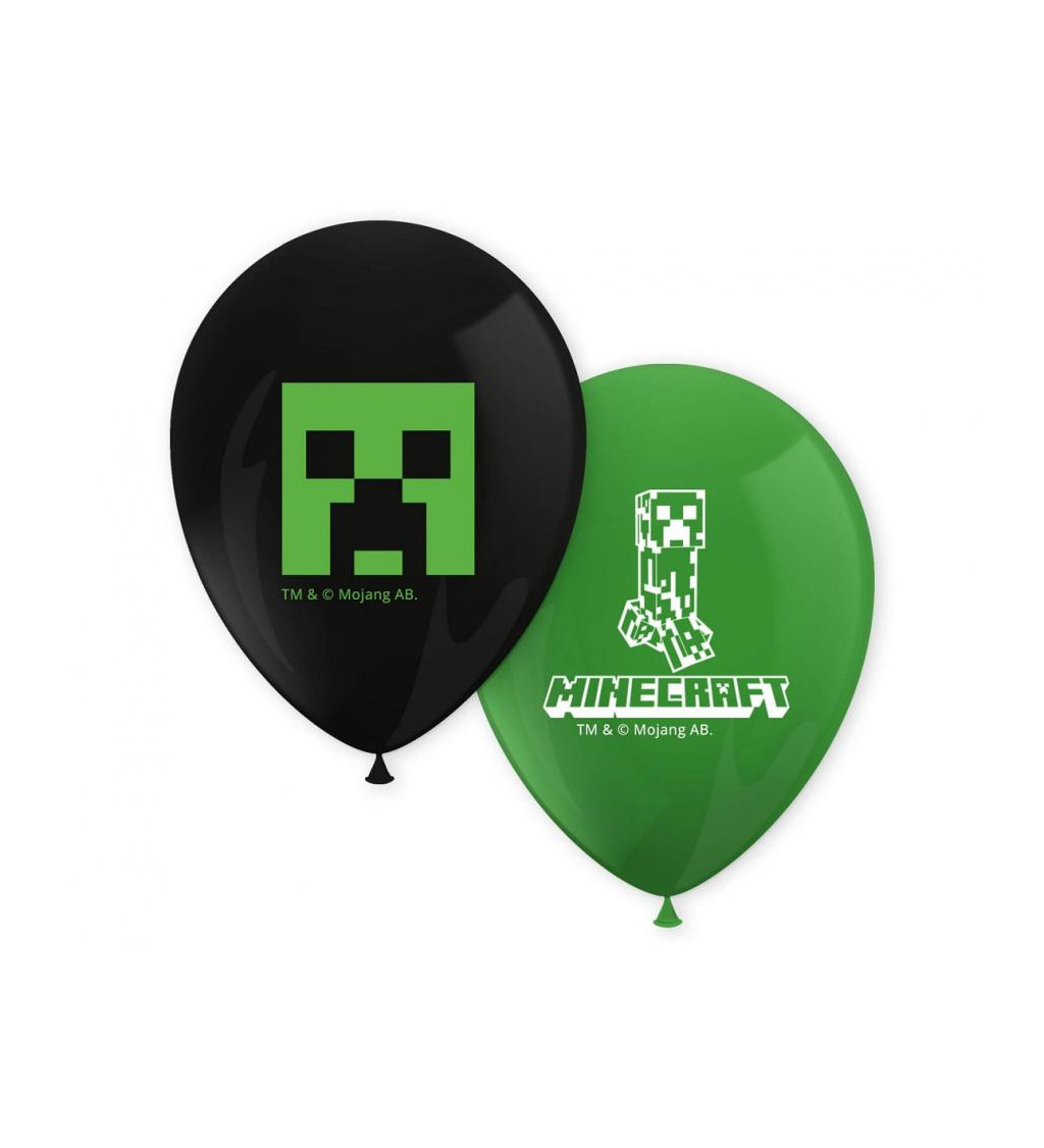 Sada latexových balónikov: Minecraft Creeper