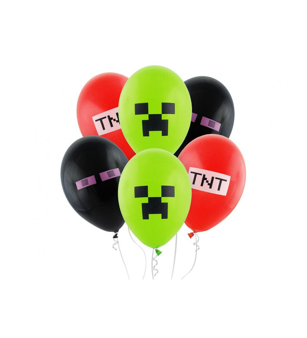 Súprava latexových balónikov: TNT Minecraft