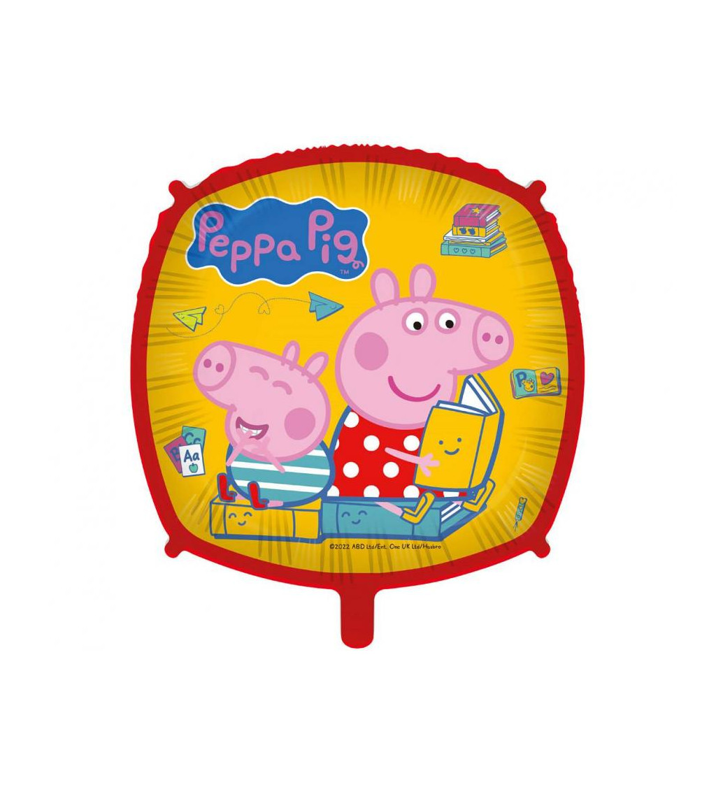 Peppa Pig – fóliový balónik štvorcového tvaru