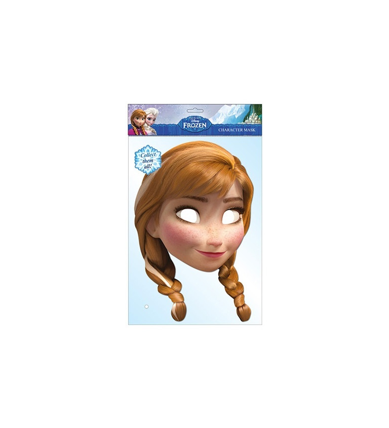 Papierová maska - Anna z Frozen