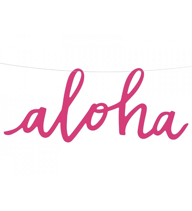 Girlanda nápis Aloha - ružová