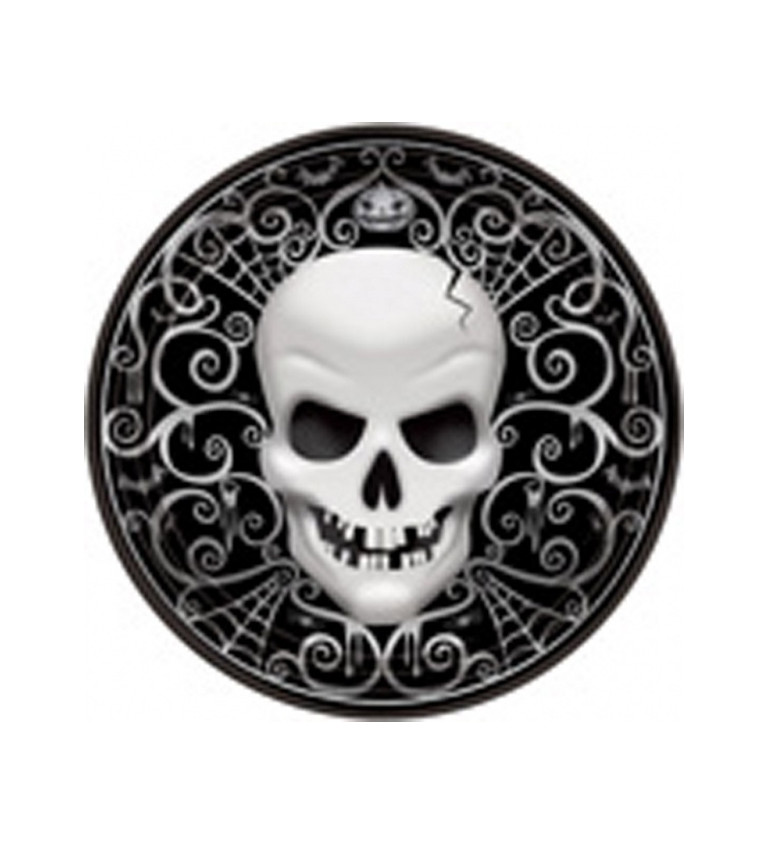 Papierové tanieriky - Gothic skull