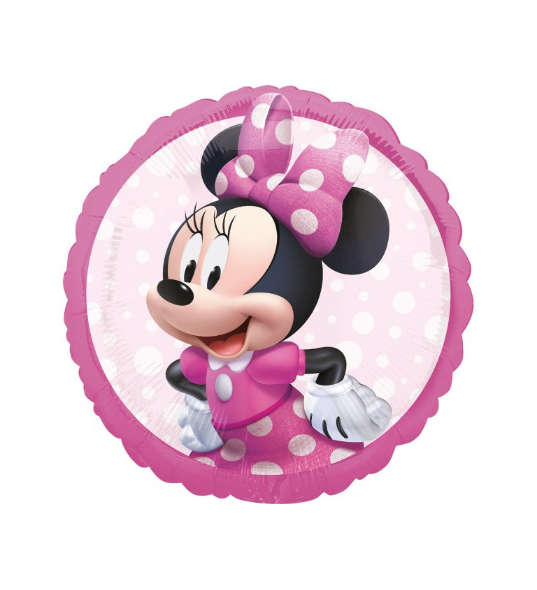 Okrúhly fóliový balónik myška Minnie